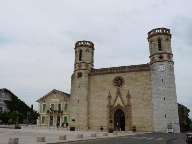 The town hall and the church.