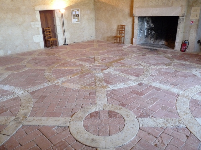 Intricate floor tiling. 